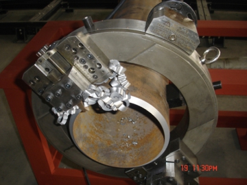 Máquina de biselamento e corte de tubo orbital