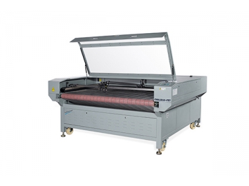 Máquinaa de corte a laser CO2 com sistema de alimentação automático 1500×950mm,  CMA1610-FET