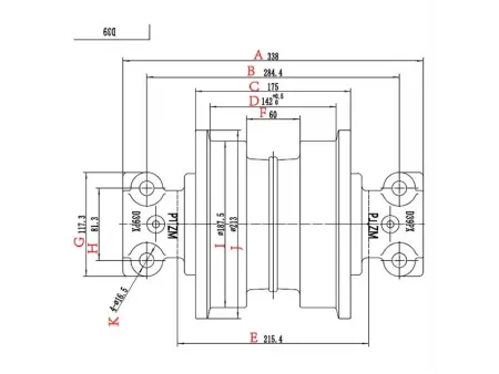 Rolete de esteira para escavadora Komatsu D39