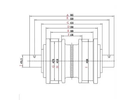 Rolete de esteira para escavadeira Komatsu D375