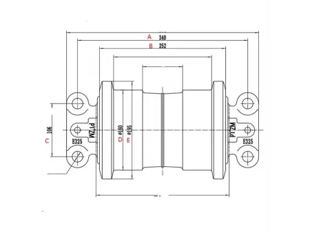 Rolete de esteira para escavadeira Caterpillar E325