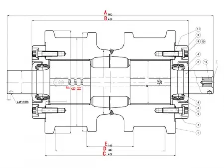 Rolete de esteira para escavadeira Caterpillar D11