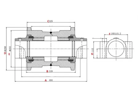 Rolete de esteira para escavadeira Hitachi EX470