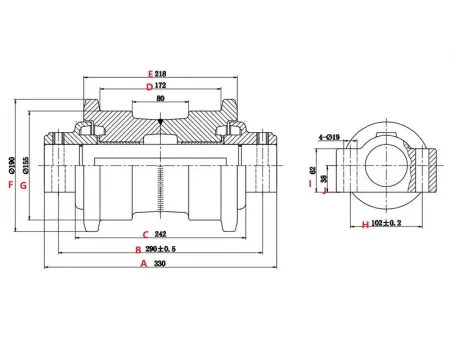 Rolo de esteira para escavadeira Hitachi EX200