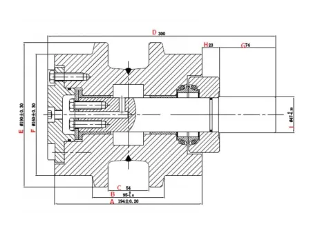 Rolete superior para escavadora Caterpillar E330