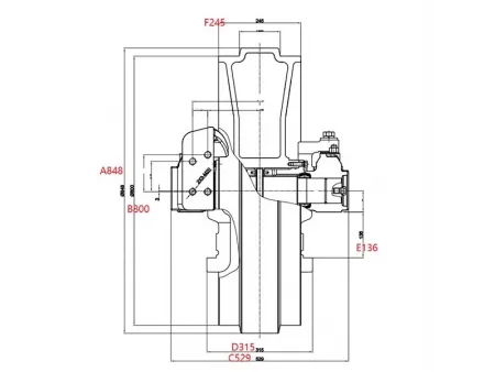 Roda guia para bulldozer Komatsu D155