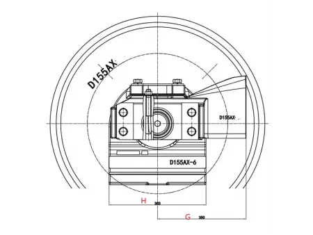 Roda guia para bulldozer Komatsu D155