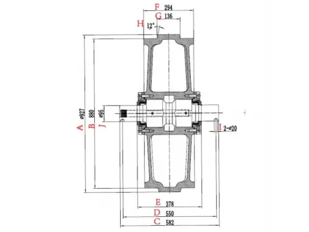Roda guia para bulldozer Komatsu D375