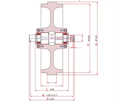 Roda-guia dianteira para bulldozer Caterpillar D8