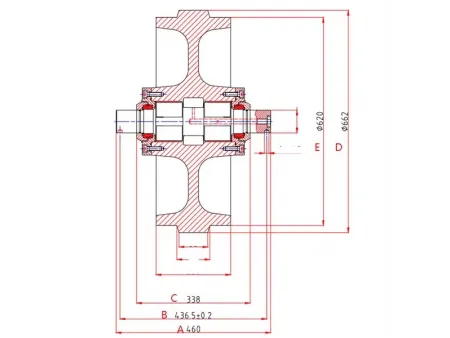 Roda-guia traseira para bulldozer Caterpillar D8