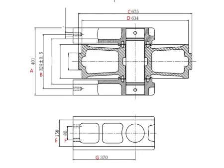 Roda-guia para escavadora Caterpillar E365