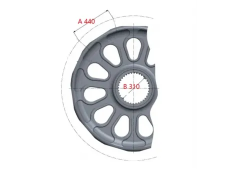 Roda motriz para escavadora Hitachi EX2600