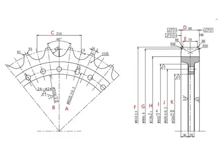Roda motriz para escavadora Hitachi ZX470