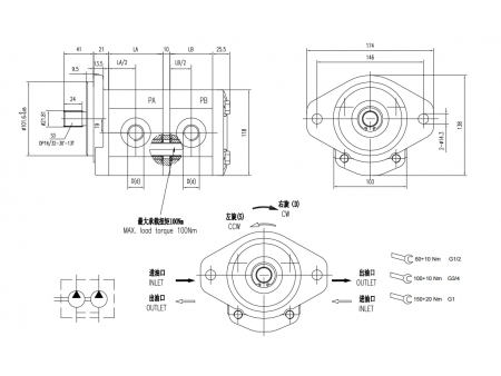 Bomba de engrenagem múltipla