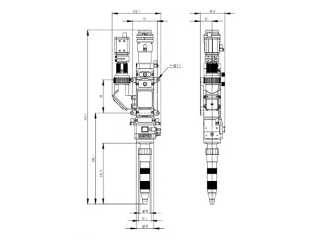 Cabeçote de soldagem a laser de fibra de 3 kW