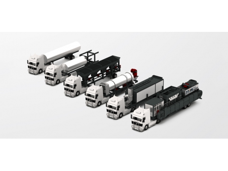 Usina misturadora de asfalto móvel, série YLB