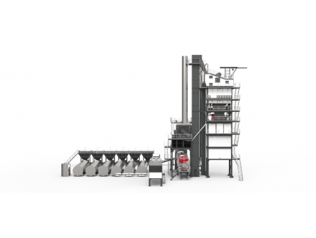 Usina misturadora de asfalto (com silo de armazenamento inferior), série GLB