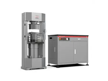 Máquina de ensaio de compressão, controle por servoválvula