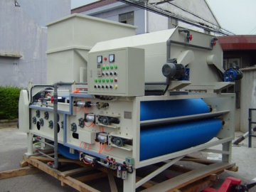 Filtro prensa de correia industrial com tambor rotativo para espessamento-desaguamento – série HTE