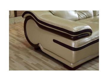 Sofá de couro genuíno contemporâneo GF096