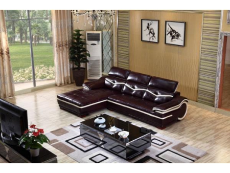 Sofá de couro genuíno contemporâneo GF096B