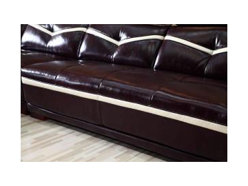 Sofá de couro genuíno contemporâneo GF096B