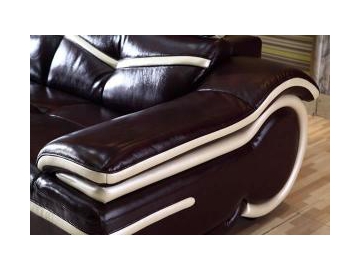 Sofá de couro genuíno contemporâneo GF096B