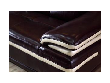 Sofá de couro genuíno contemporâneo GF096B