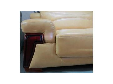 Sofá de couro genuíno contemporâneo GF088