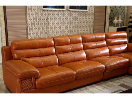 Sofá de couro genuíno contemporâneo GF098