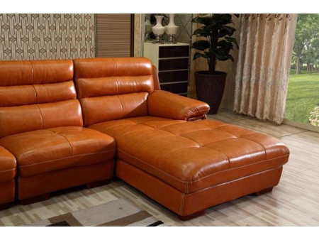 Sofá de couro genuíno contemporâneo GF098
