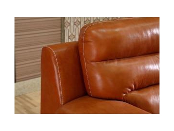 Sofá de couro genuíno contemporâneo GF098