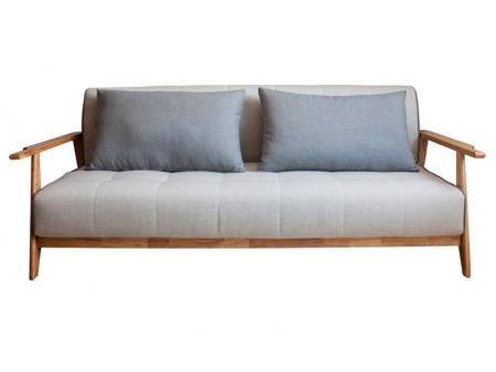 Sofá-cama com moldura de madeira