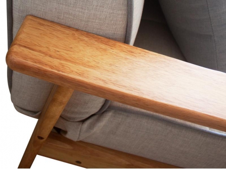 Sofá-cama com moldura de madeira