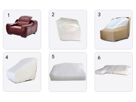 Sofá de couro genuíno contemporâneo GF096B