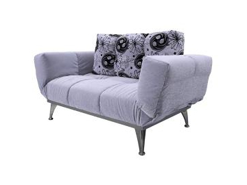 Sofá-cama de solteiro com encosto para braço dobrável