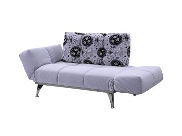 Sofá-cama de solteiro com encosto para braço dobrável