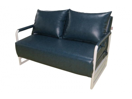 Sofá-cama retrátil com moldura de aço e madeira