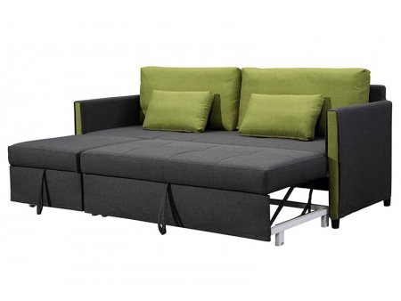 Sofá-cama queen size de tecido