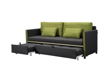 Sofá-cama queen size de tecido