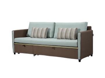 Sofá-cama queen size de tecido