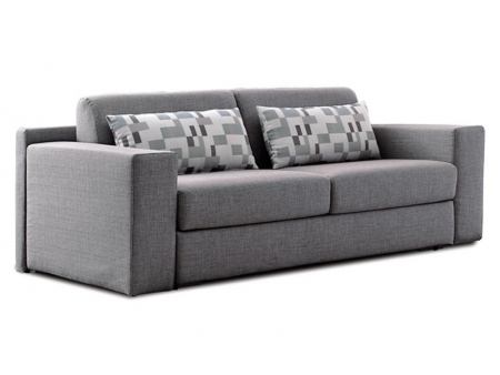 Sofá-cama dobrável embutido de tecido