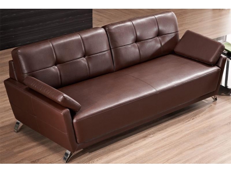 Sofá de couro marrom comercial