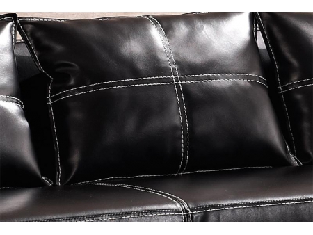 Sofá de couro preto moderno