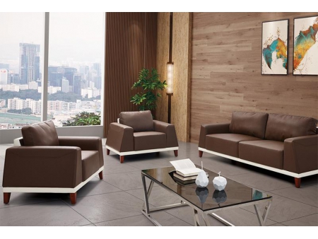 Conjunto de sofá de couro comercial