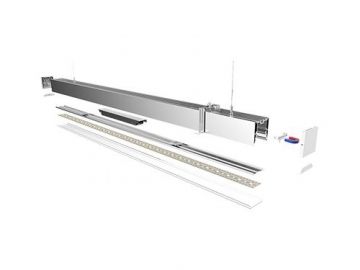 Perfil de alumínio para luminária LED tubular  LS7977