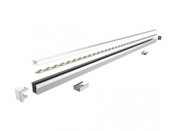 Perfil de alumínio para luminária LED tubular para móveis  LS0709