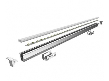 Perfil de alumínio para luminária LED tubular embutida  LE1212