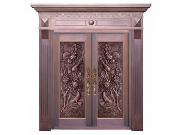 Porta de cobre exterior para uso comercial