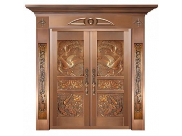 Porta de cobre para residências de luxo